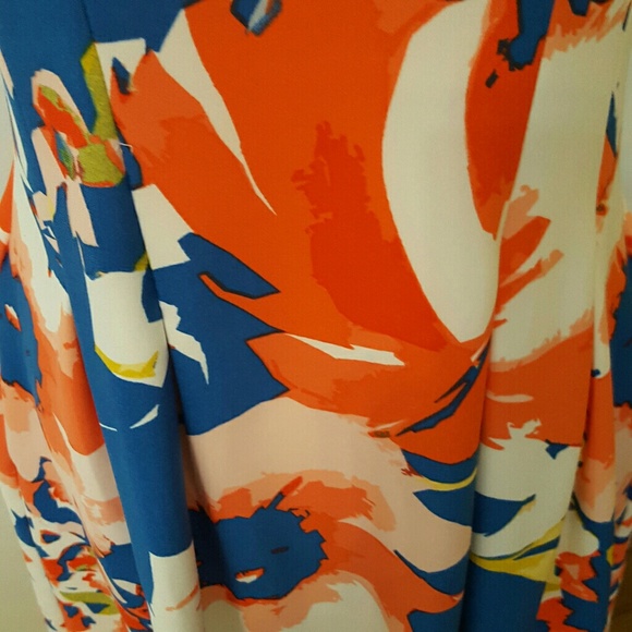 JULIAN TAYLOR PRINT FIT & FLARE DRESS SIZE 10 - Picture 3 of 5